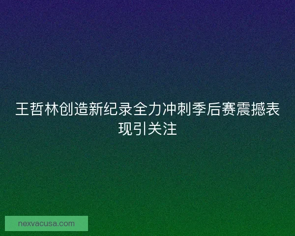 王哲林创造新纪录全力冲刺季后赛震撼表现引关注 王哲林创造新纪录全力冲刺季后赛震撼表现引关注